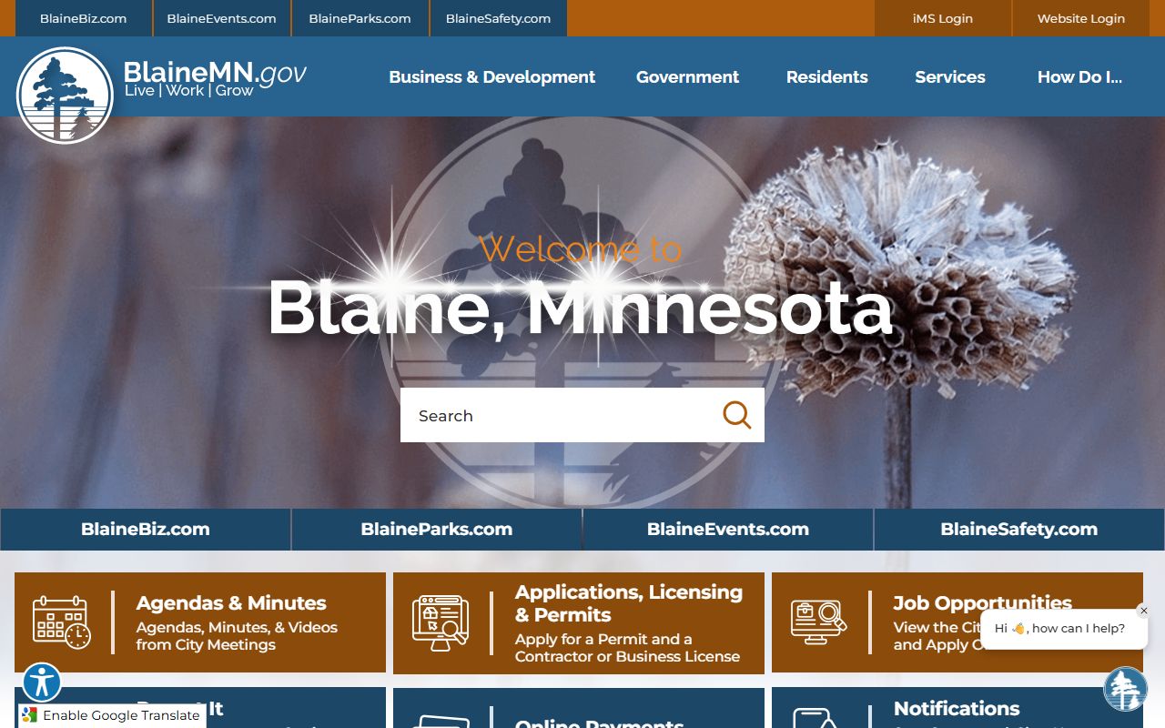 Anoka County vital statistics page for Blaine death records