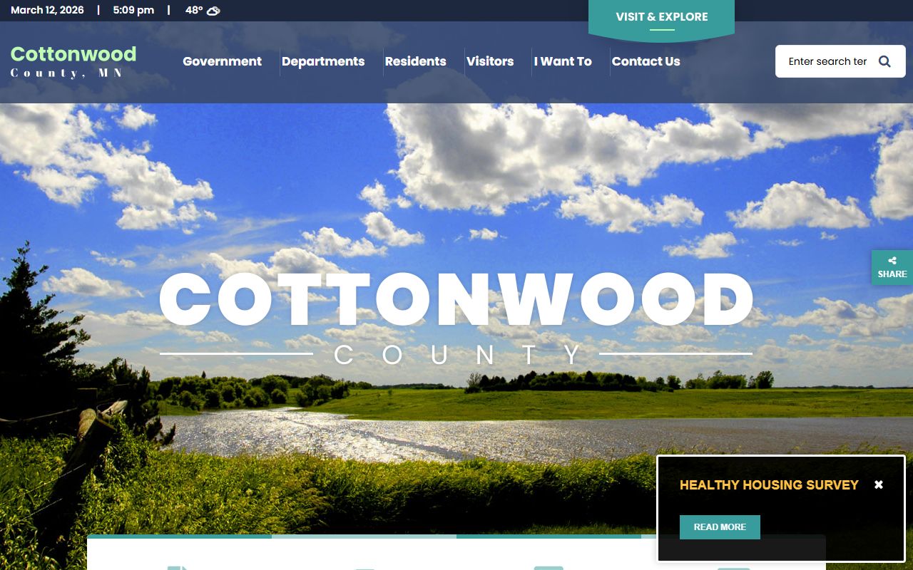 cottonwood county death index official county website