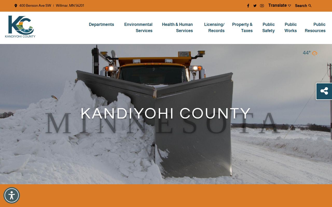 kandiyohi county government center website death records