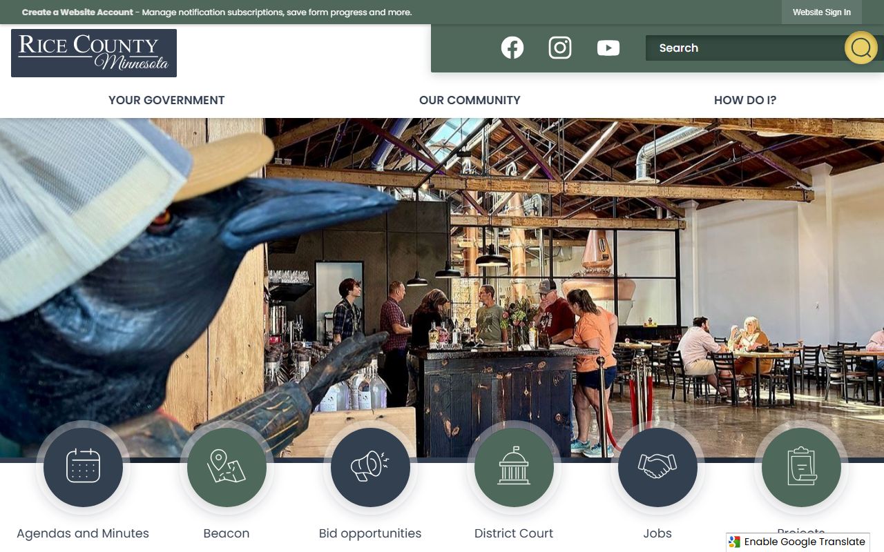 Minnesota Department of Health death records for Rice County