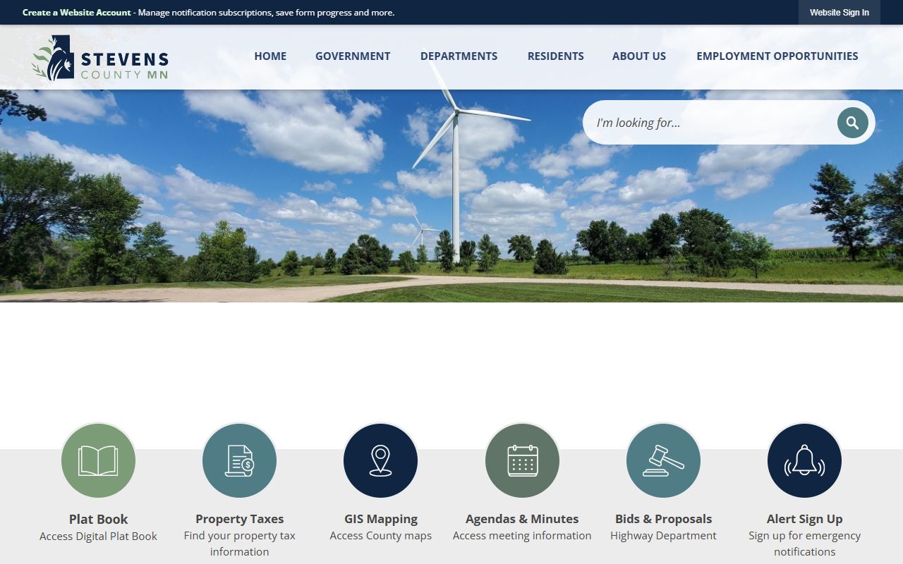 Stevens County website vital records and death records information