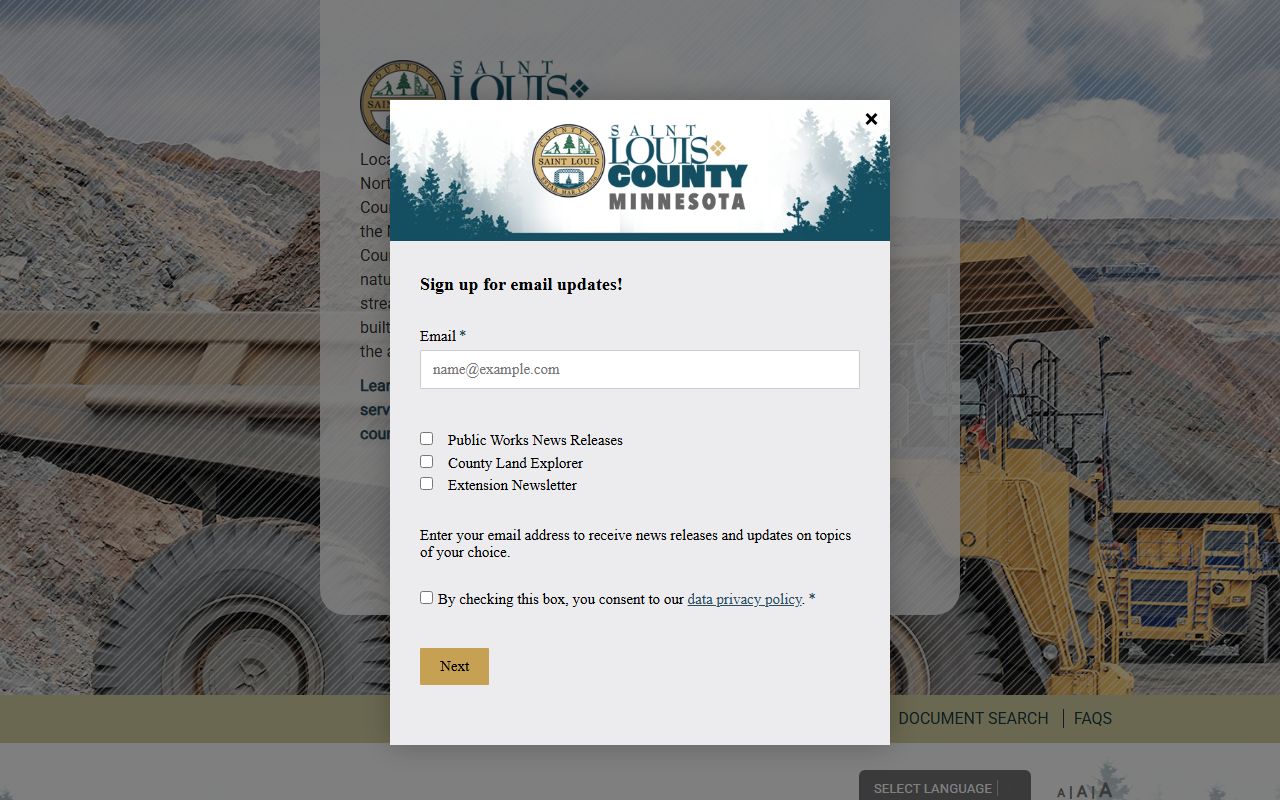 St. Louis County Minnesota government homepage