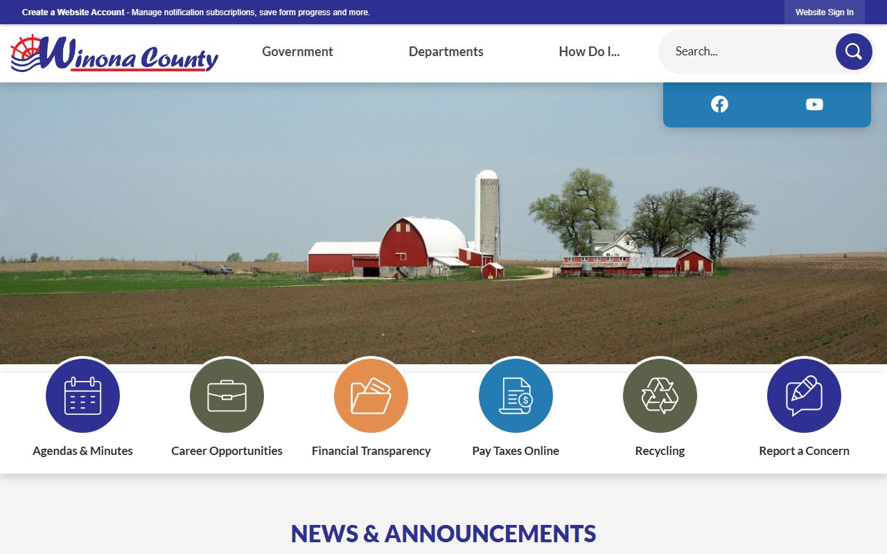 Winona County official website